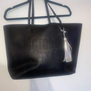 Victoria Secrets Black Duffle Tote Bag